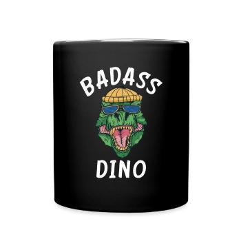 Dinosaurier Geschenk Dino Liebhaber Geschenk - Tasse einfarbig - Schwarz - Vorne