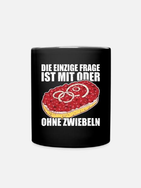 Mettbrötchen - Tasse einfarbig - Schwarz