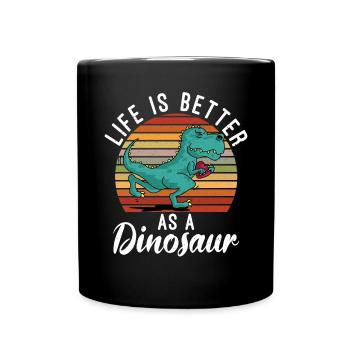 Dinosaur Gift Dino Lover Gift - Full Colour Mug - black - Front