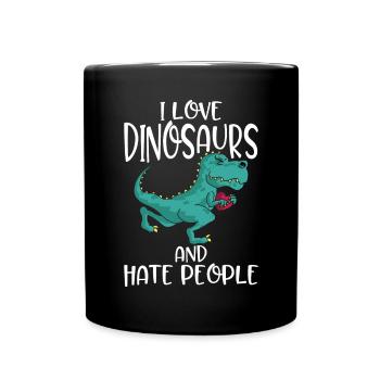 Dinosaur Gift Dino Lover Gift - Full Colour Mug - black - Front