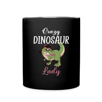 Dinosaur Gift Dino Lover Gift - Full Colour Mug - black - Front