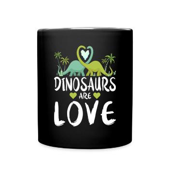 Dinosaur Gift Dino Lover Gift - Full Colour Mug - black - Front