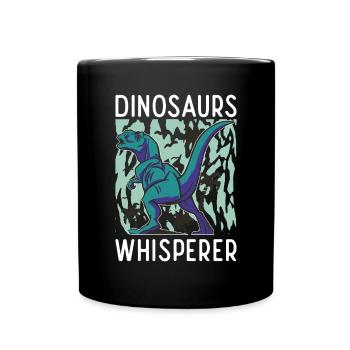 Dinosaurier Geschenk Dino Liebhaber Geschenk - Tasse einfarbig - Schwarz - Vorne