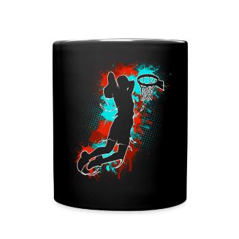 Basketball Basketballer - Tasse einfarbig - Schwarz - Vorne