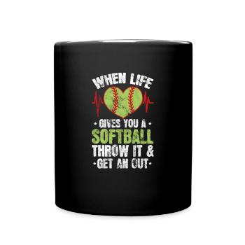 Softball - Mug uni - noir - Devant