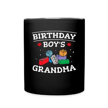Birthday Kids Grandma Building Blocks - Mug uni - noir - Devant