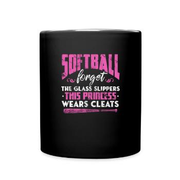 Softball - Tasse einfarbig - Schwarz - Vorne