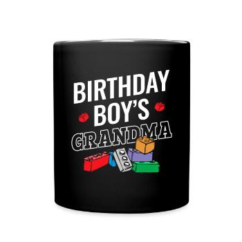 Birthday Kids Grandma Building Blocks - Mug uni - noir - Devant