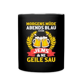 Jens - Tasse einfarbig - Schwarz - Vorne