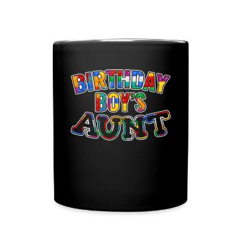 Blocs de construction de la tante du garçon d’anniversaire - Mug uni - noir - Devant