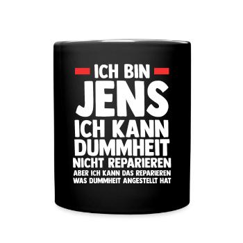 Jens - Tasse einfarbig - Schwarz - Vorne