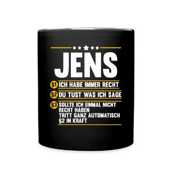 Jens - Tasse einfarbig - Schwarz - Vorne