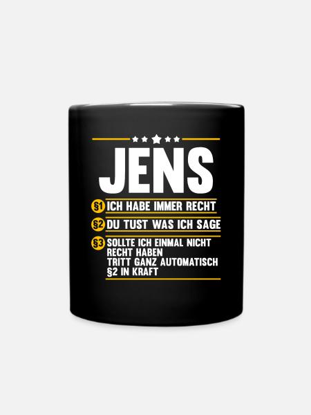 Jens - Tasse einfarbig - Schwarz