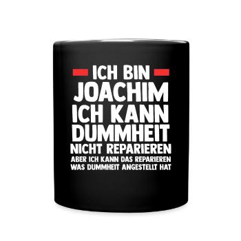 Joachim - Tasse einfarbig - Schwarz - Vorne