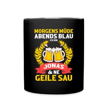 Jonas - Tasse einfarbig - Schwarz - Vorne