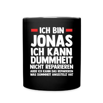 Jonas - Tasse einfarbig - Schwarz - Vorne