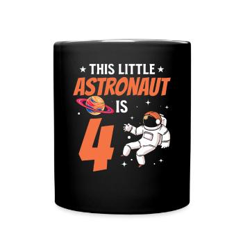 Ce petit astronaute a 4 ans - Space Astro - Mug uni - noir - Devant