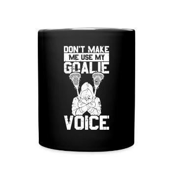 Lacrosse Torwart Lacrosse Spieler - Tasse einfarbig - Schwarz - Vorne