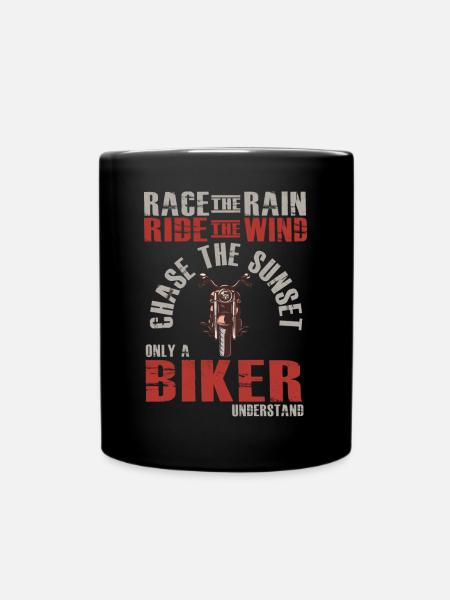 Lustiges Motorrad Geschenk Biker Spruch - Tasse einfarbig - Schwarz