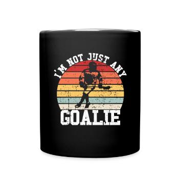 Lacrosse Torwart Lacrosse Spieler - Tasse einfarbig - Schwarz - Vorne