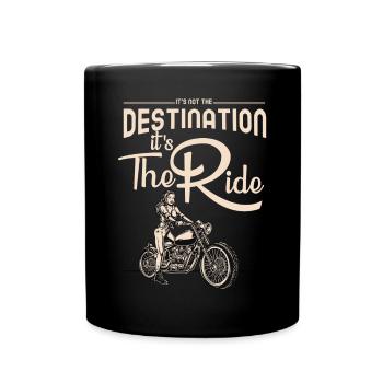 Lustiges Motorrad Geschenk Biker Spruch - Tasse einfarbig - Schwarz - Vorne