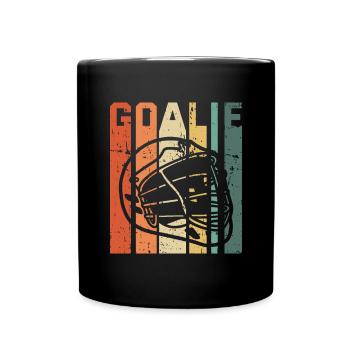 Lacrosse Torwart Lacrosse Spieler - Tasse einfarbig - Schwarz - Vorne