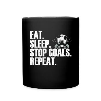 Gardien de but de football du gardien de but de football - Mug uni - noir - Devant