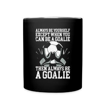 Gardien de but de football du gardien de but de football - Mug uni - noir - Devant