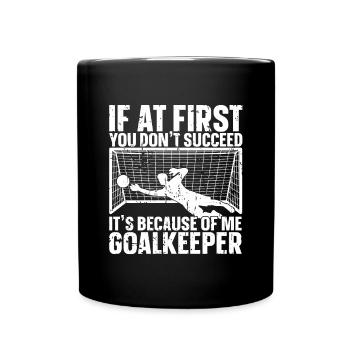 Gardien de but de football du gardien de but de football - Mug uni - noir - Devant