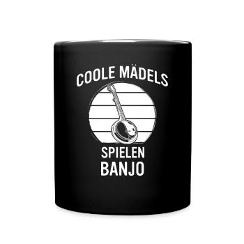 Banjo Banjospieler Banjoist - Tasse einfarbig - Schwarz - Vorne