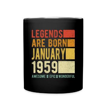 Birthday January 1959 - Full Colour Mug - black - Front