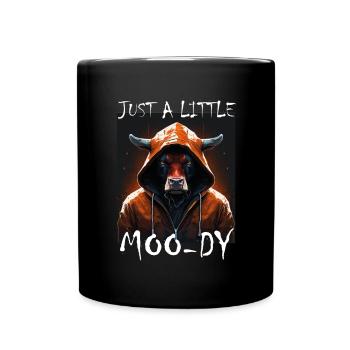 A little Moody Cow Beef Morning Grouch Farmer Sleep - Full Colour Mug - black - Front