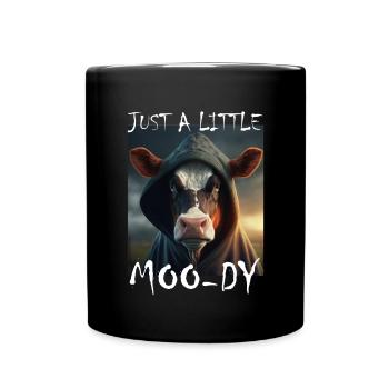 A little Moody Cow Beef Morning Grouch Farmer Sleep - Full Colour Mug - black - Front