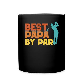 Best Papa von Par Herren Golf Geschenk Vatertag Pa - Tasse einfarbig - Schwarz - Vorne