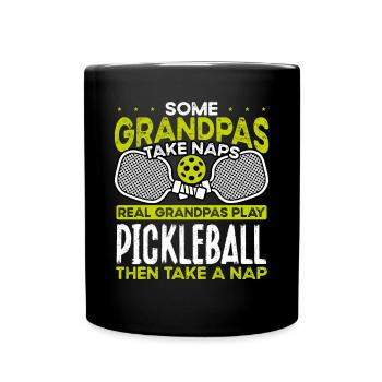 De vrais grands-pères jouent au pickleball - Mug uni - noir - Devant