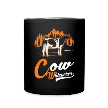 Cow Whisperer Farmer Cattle Breeder Cows - Full Colour Mug - black - Front