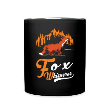 Fuchsflüsterer Fox Whisperer Fuchs - Full Colour Mug - black - Front