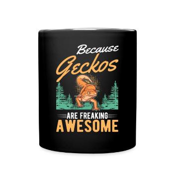 Parce que les geckos sont géniaux - Mug uni - noir - Devant