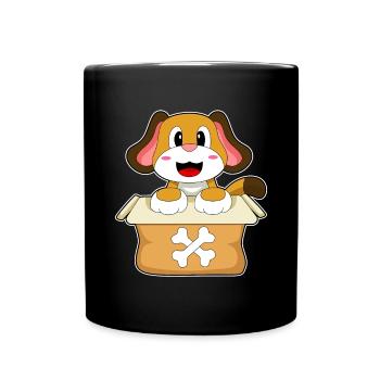 Dog Cardboard Box - Full Colour Mug - black - Front