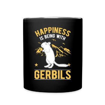 Gerbille Glück gerbille de rat de course - Mug uni - noir - Devant