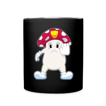 Pilz Polizist Polizei - Tasse einfarbig - Schwarz - Vorne