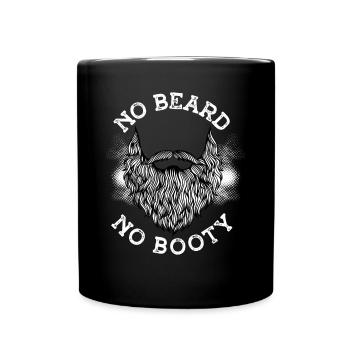 Kein Bart, Keine Beute - Tasse einfarbig - Schwarz - Vorne