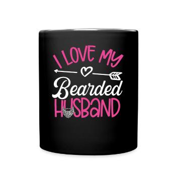 I love my bearded husband - Full Colour Mug - black - Front