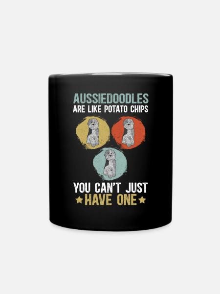 Aussiedoodle Hundebesitzer Hund Geschenk - Tasse einfarbig - Schwarz