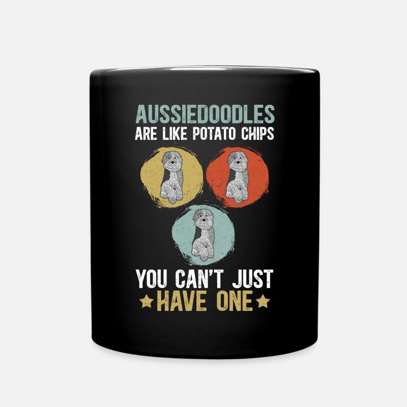 Aussiedoodle Hundebesitzer Hund Geschenk - Tasse einfarbig - Schwarz