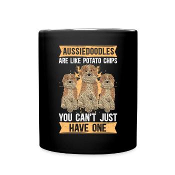 Aussiedoodle Chiens Dog Propriétaire Cadeau - Mug uni - noir - Devant