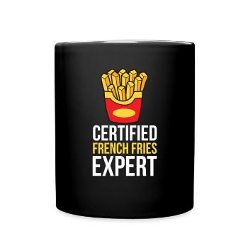 Français Frites Drôles de patates douces Frites Restauration rapide - Mug uni - noir - Devant