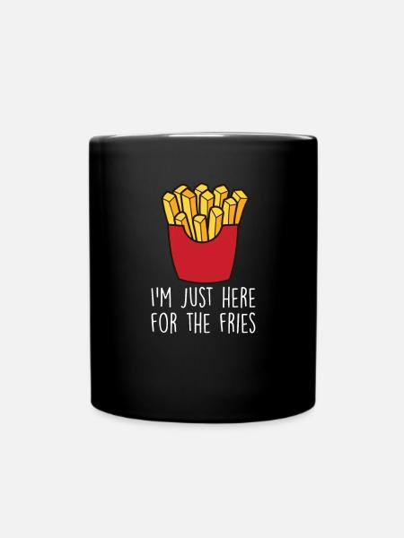 Français Frites Drôles de patates douces Frites Restauration rapide - Mug uni - noir