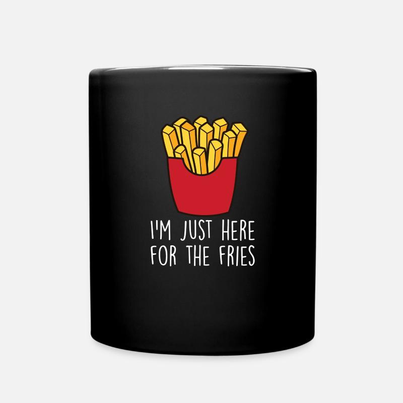 Français Frites Drôles de patates douces Frites Restauration rapide - Mug uni - noir