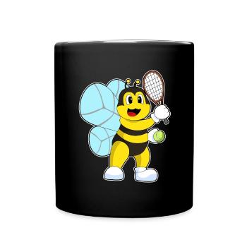 Bee Tennis Racket Sport - Full Colour Mug - black - Front